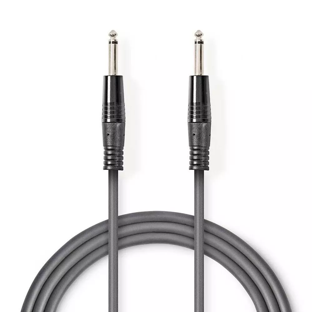 Cable de Audio Descompensado Jack 6,35mm a Jack 6.35mm M/M / 1.5 m / Cable gris / COTH23000GY15