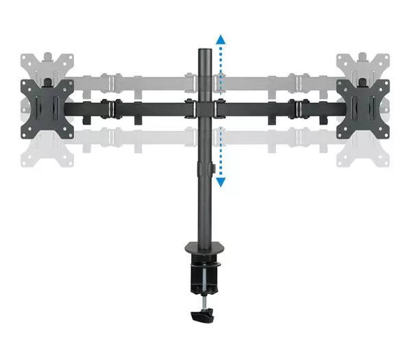 Soporte de mesa para 2 Monitores/Tv 13-32 Pulgadas / Giratorio e inclinable / 2 Brazos / Db1232tn-b