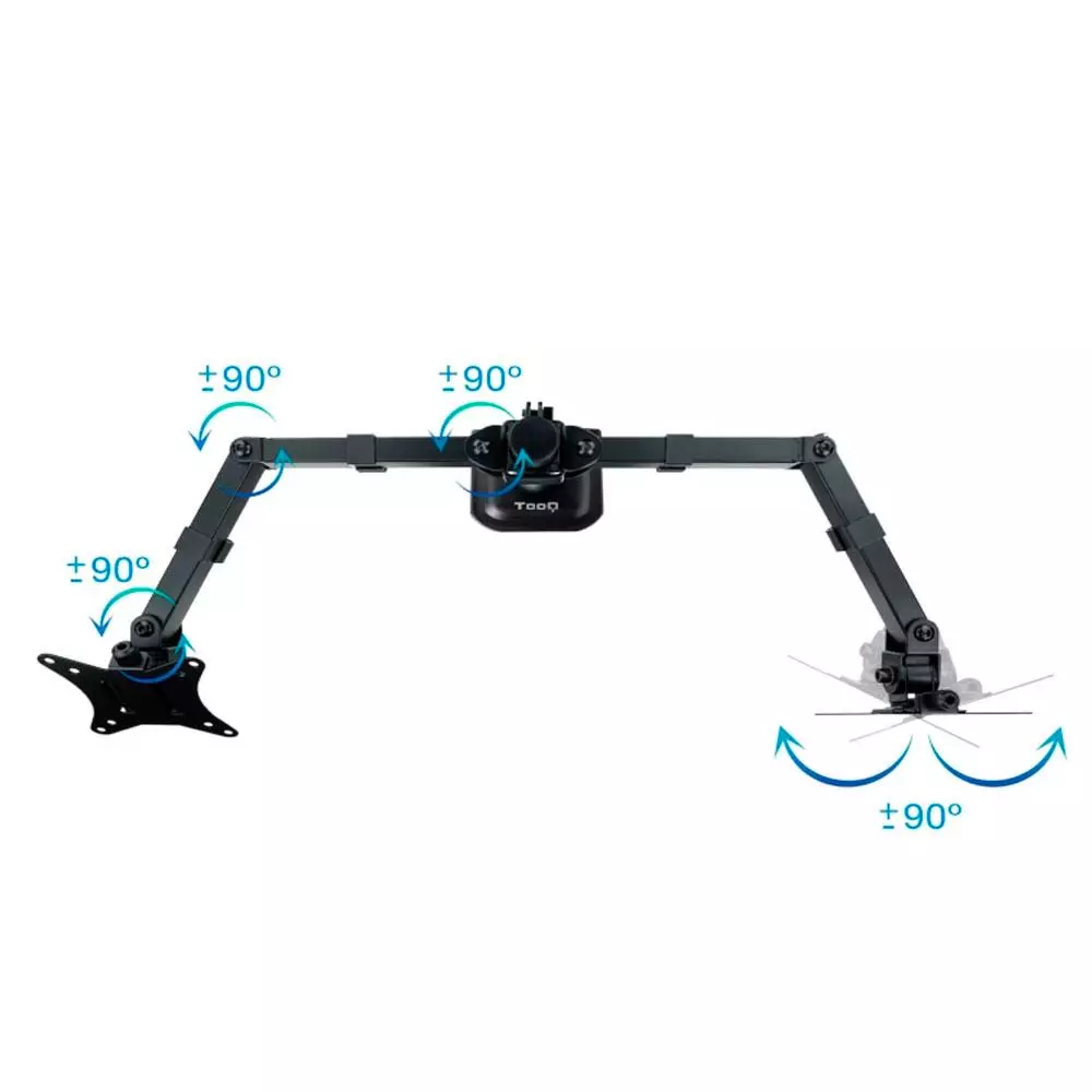 Soporte de mesa para 2 pantallas 17"-32" / Tooq / DB1802TN-B / Negro