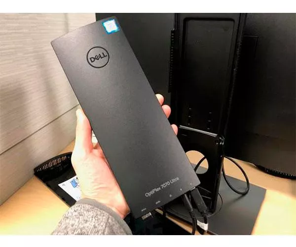 Ordenador Reacondicionado MINI DELL Optiplex 7070 Ultra + Monitor 23.8" i5-8th / 8Gb / 256Gb NVME / Win 11 Pro / Sin cable trebol / Grado A