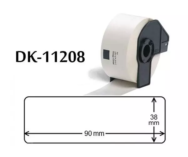 Etiquetas gen&eacute;ricas para BROTHER DK11208 38x90 mm