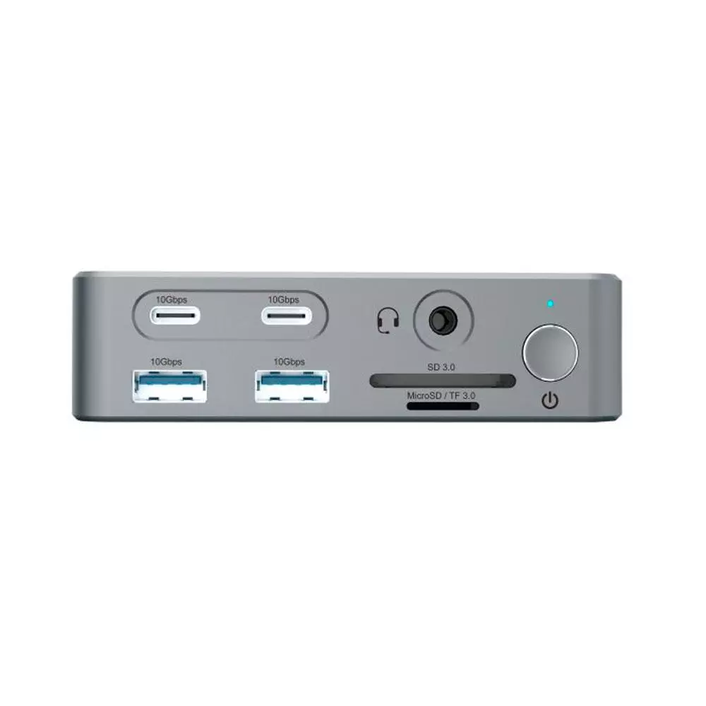 Docking Type-C 15 en 1 Conceptronic 100W PD / 2x Hdmi 4K / 2x Usb 3.2 / 2x Type-C / MicroSD / Jack 3.5mm / LAN Gigabit / DONN25G