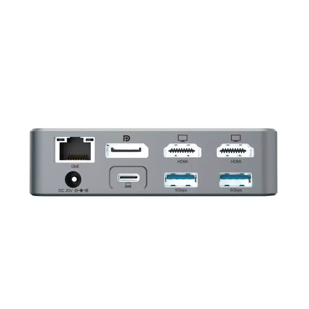Docking Type-C 15 en 1 Conceptronic 100W PD / 2x Hdmi 4K / 2x Usb 3.2 / 2x Type-C / MicroSD / Jack 3.5mm / LAN Gigabit / DONN25G