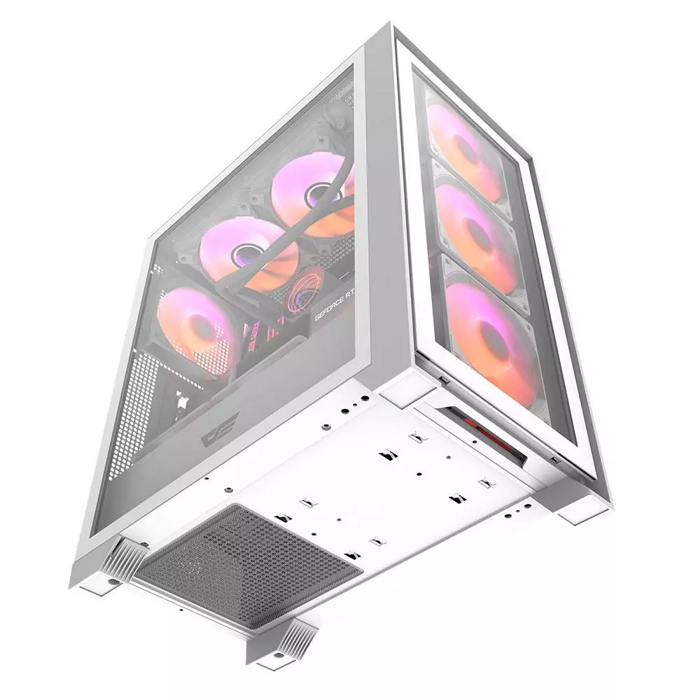 Caja Gaming Darkflash DRX70 Blanca / ATX / Cristal templado / USB 3.0 / Incluye 4 Fan RGB