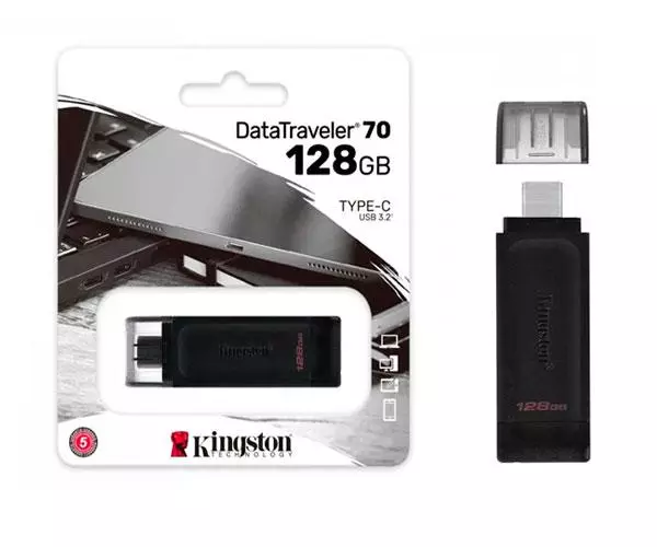 &divide; Memoria usb-c 128gb kingston dt70/128gb usb-c 3.2