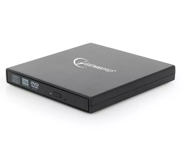 Grabadora Externa CD/DVD Gembird / USB 2.0 / Negra / DVD-USB-04