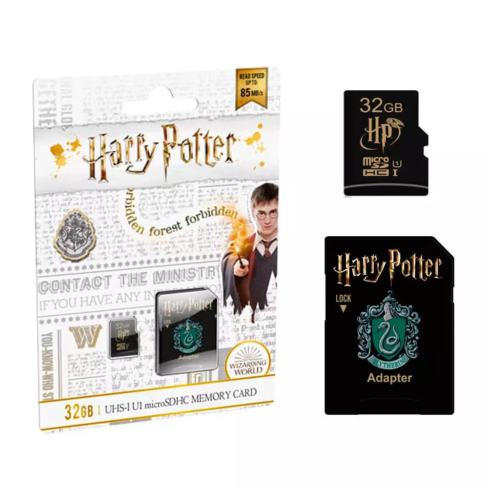 Micro sd hc Emtec uhs-I 32Gb Harry Potter Slytherin 85mb/s clase 10  Con adaptador / ECMSDM32GHC10HP02