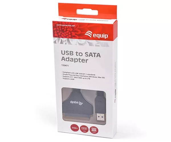 Cable adaptador USB 3.0 a Sata / SSD- HDD 2.5" / Equip Eq133471