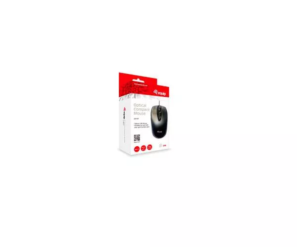 Raton &oacute;ptico Usb Equip Compact Life / 1000 dpi / ambidiestro / Negro / 245107