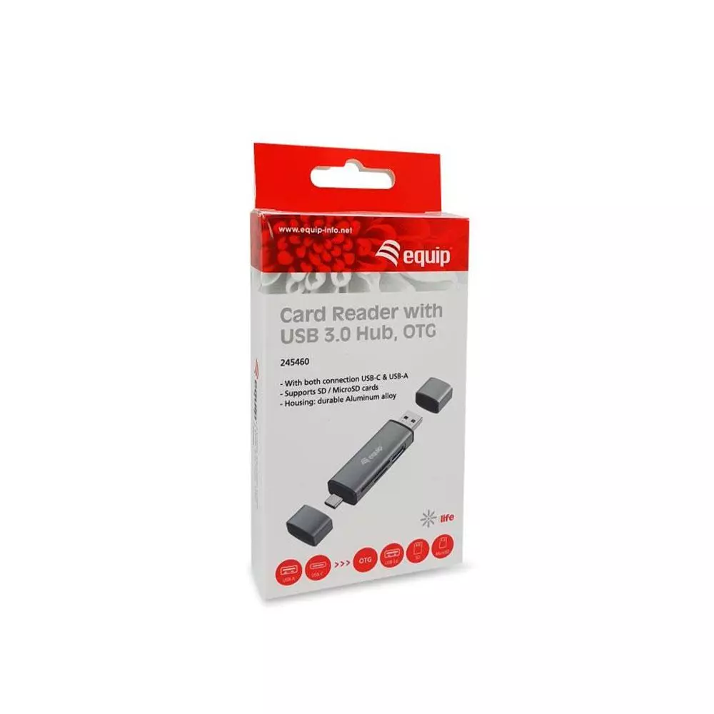 Lector de tarjetas externo Equip conexiones USB-C y USB-A / 245460