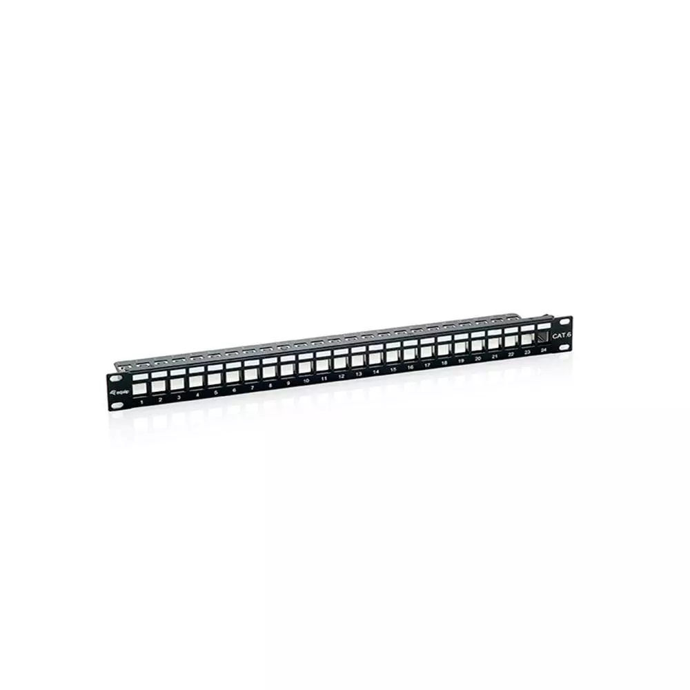 &divide; Patch panel vacio cat.6 apantallado 24 puertos keystone 1u
