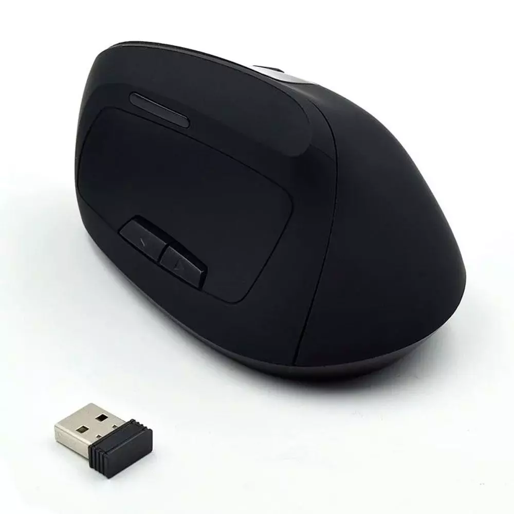 Raton Inalambrico Vertical ergonomico  Ewent / 1600Dpi  / Bateria recargable / Negro / Ew3158