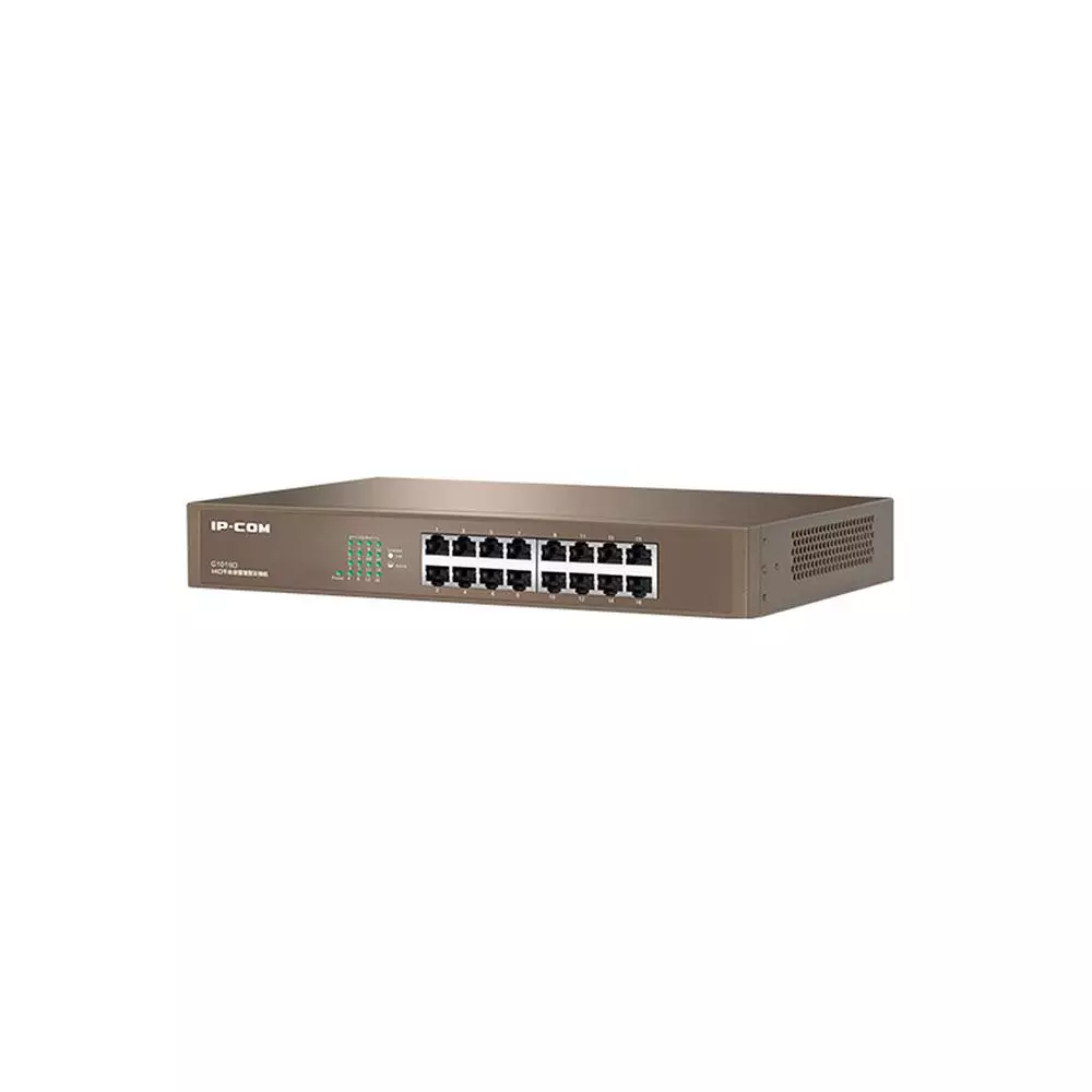 Switch 16p 10/100/1000 Gigabit No gestionable IP-COM / Carcasa met&aacute;lica / G1016D