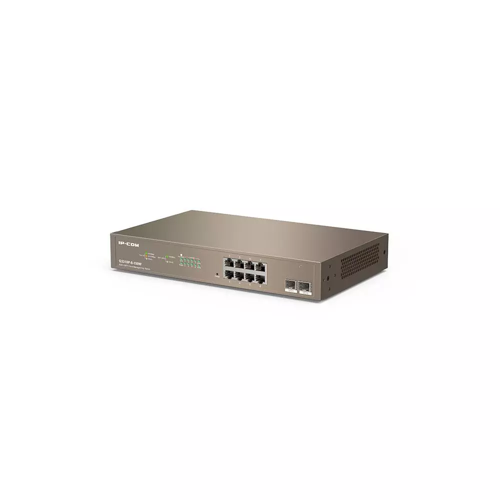 Switch 10p 10/100/1000 Gigabit  IP-COM/ Carcasa Met&aacute;lica / G3310P-8-150W