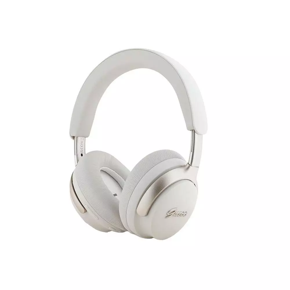 Auricular diadema inal&aacute;mbrico Guess 4G / Cancelaci&oacute;n de ruido activa y ambiental / Bt 5.3 / 300 mAh / Blanco / GUBHC22PSFCSME