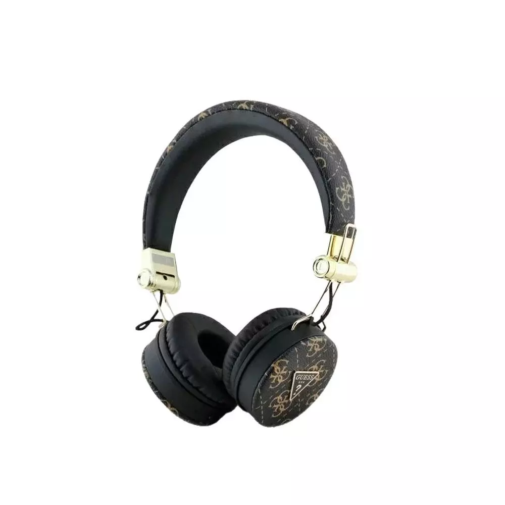Auricular diadema inal&aacute;mbrico Guess 4G Triangle / Cancelaci&oacute;n de ruido / Bt 5.3 / 300 mAh / Negro / GUBH70E4PTMK