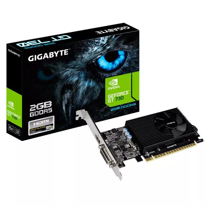 Tarjeta gr&aacute;fica Gigabyte GT 730 / 2Gb GDDR5 / Hdmi - Dvi / Perfil bajo / GV-N730D5-2GL
