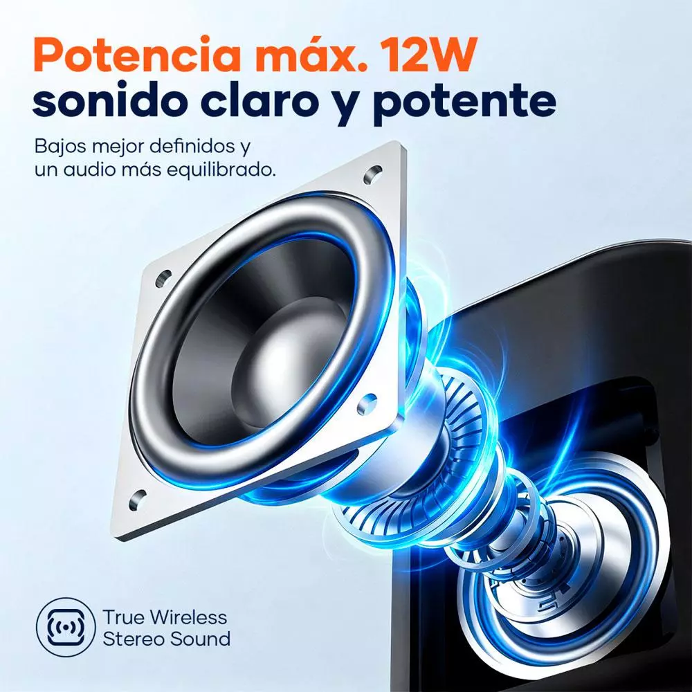 Altavoz Bluetooth 5.3 Pixi Mini / 12w / 1800 mAh / IP67 / Led RGB / Tws / Microsd / Usb / IDUSD / H65A