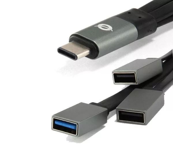 Hub Type-C a 1xUsb 3.1 / 2xUsb 2.0 / Gris / HUBBIES01G / Conceptronic