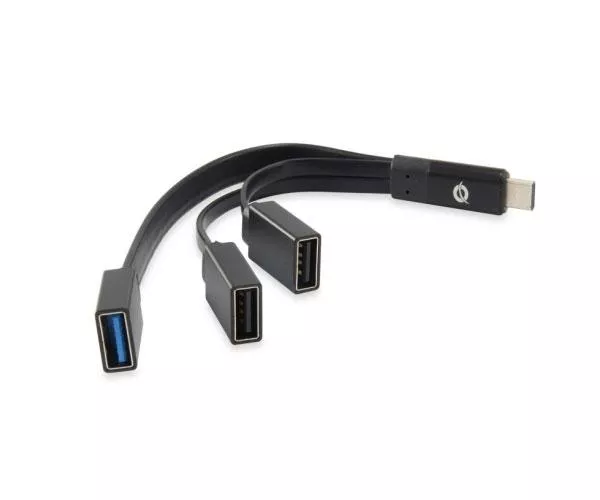 Hub Type-C a 1xUsb 3.1 / 2xUsb 2.0 / Negro / HUBBIES01B / Conceptronic