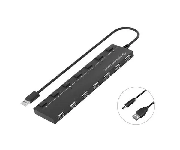 &divide; Hub usb 2.0 conceptronic hubbies08 a 7xusb-a 2.0 con interruptores