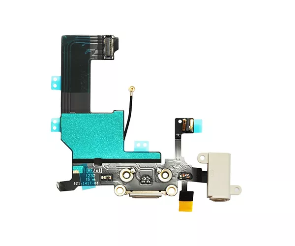 Flex conector carga iPhone 5 blanco