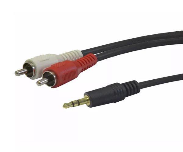 Cable Jack 3.5mm a 2 x rca M/M / 3m / Nanocable 10.24.0303