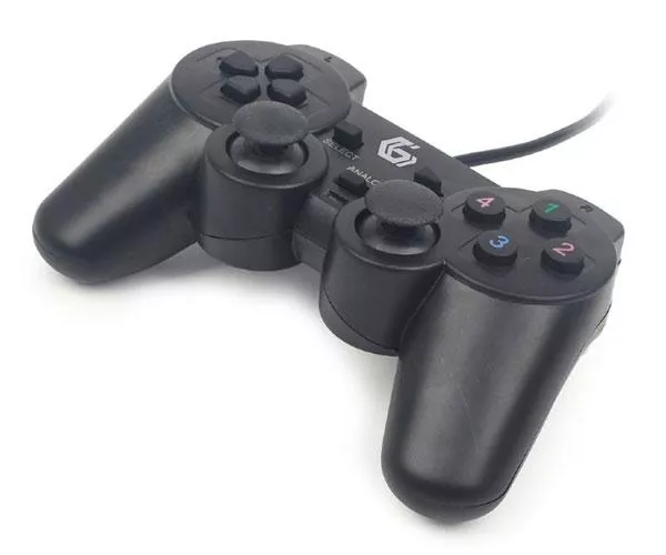 Mando PC Gaming Gembird  / Dual Vibracion / Cable 1.8m / Negro / JPD-UDV-01