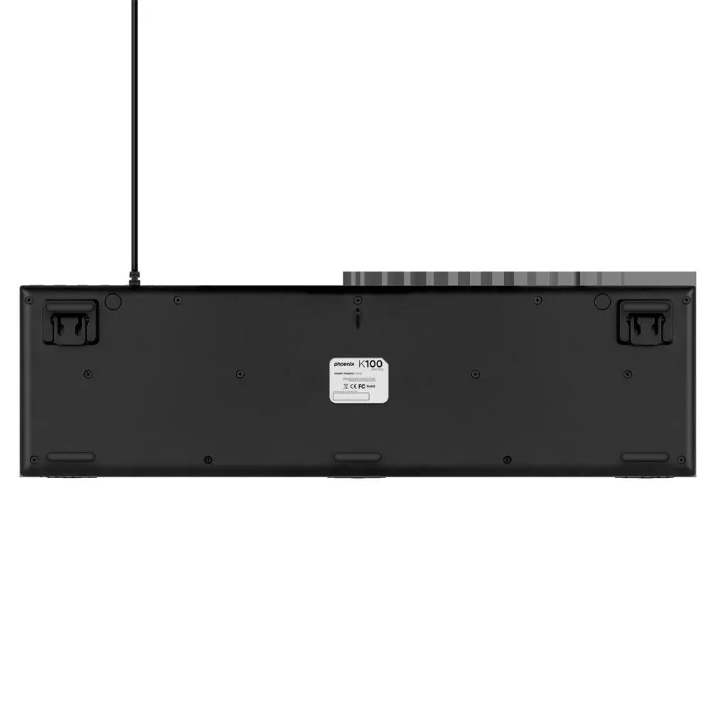 Teclado Multimedia USB Phoenix K100 / Resistente a salpicaduras / Negro