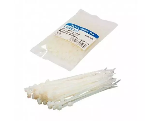 Brida Logilink 100x2.5mm Blanco / Bolsa 100 uds