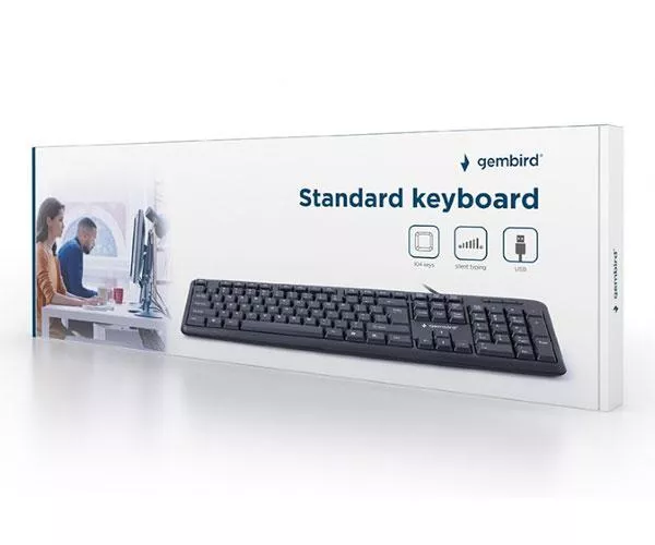 Teclado USb Gembird / 104 Teclas / Negro / KB-U-103-ES