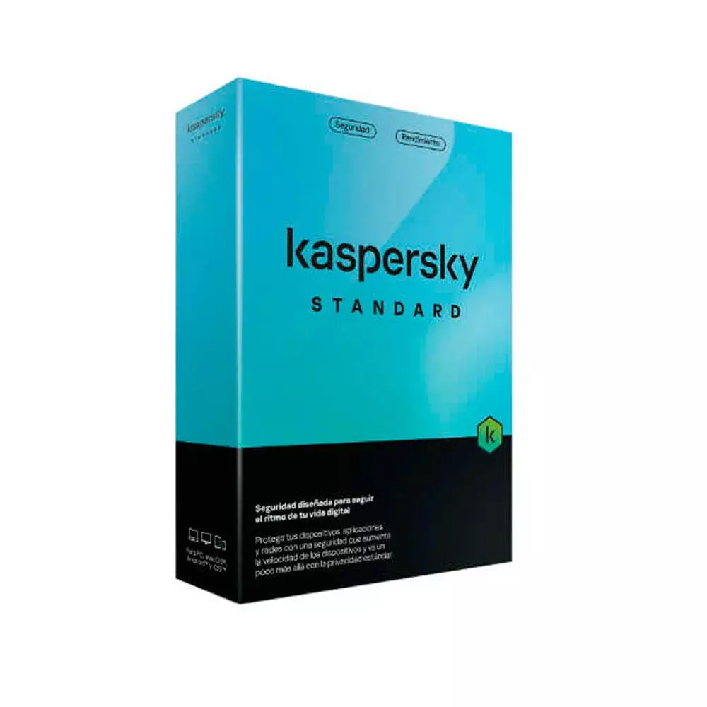 &divide; Kaspersky antivirus standard 3 dispositivos 1 a?o box