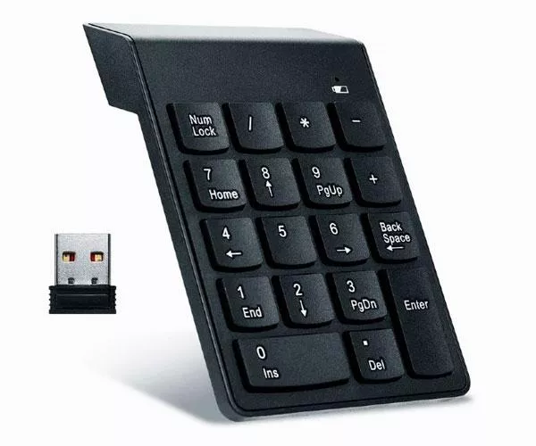 Teclado numerico inal&aacute;mbrico KPD-W-02 / Negro / Gembird