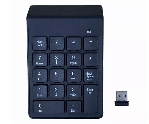 Teclado numerico inal&aacute;mbrico KPD-W-02 / Negro / Gembird