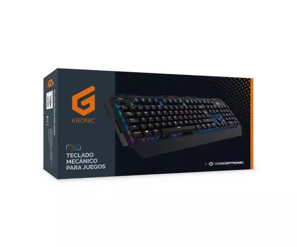 Teclado Gaming Mecanico Rgb Conceptronic Kronic / 8 Teclas Programables / 12 modos Led