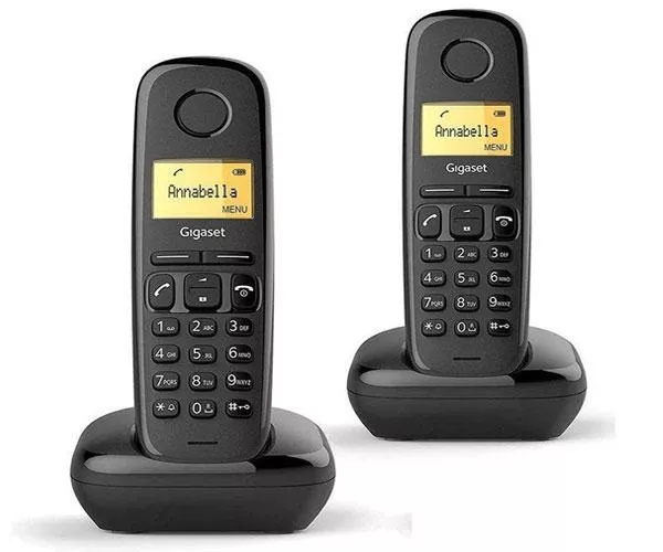 Telefono Inal&aacute;mbrico Duo Dect Digital Gigaset A170 / Negro / L36852-h2802-d201