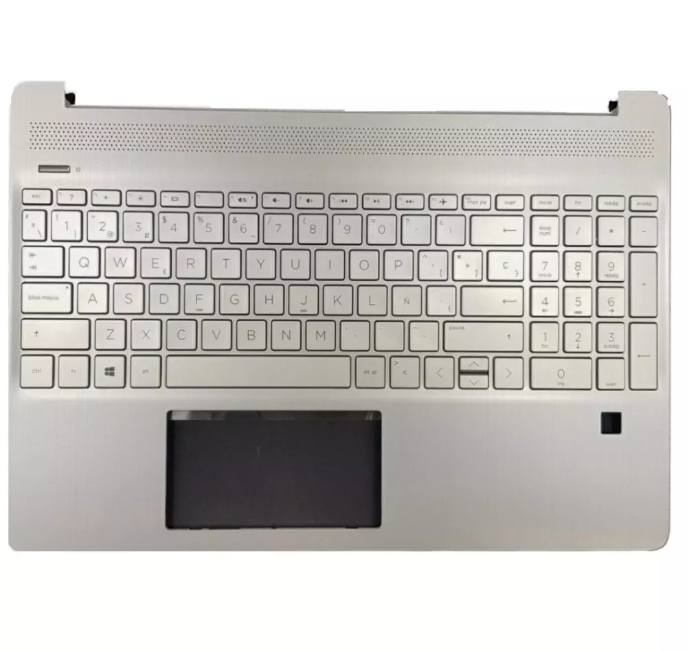 Top case + Teclado compatible para port&aacute;til HP 15S-EQ / 15S-FQ Plata V.1