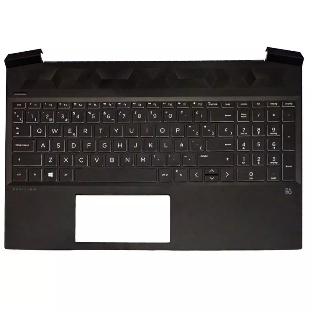 Top case + Teclado compatible para port&aacute;til HP 15-EC Negro Sin retroiluminar