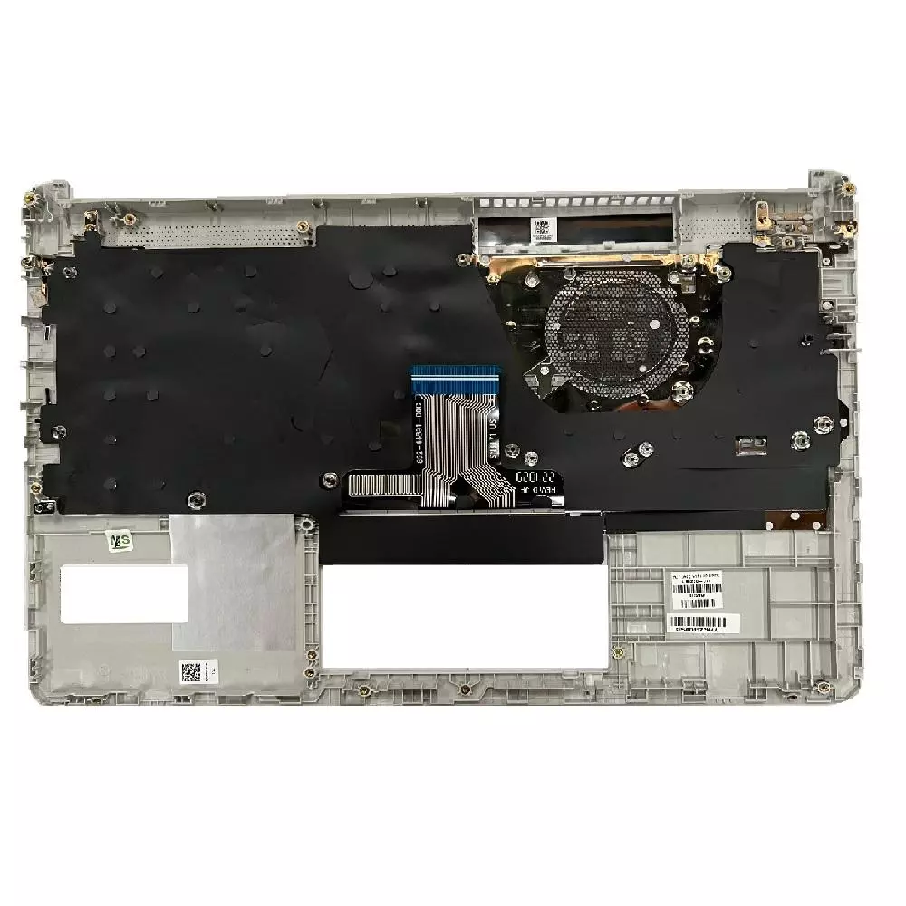 Top case + Teclado compatible para port&aacute;til HP 14S-DQ / 14S-FQ Plata Retroiluminado
