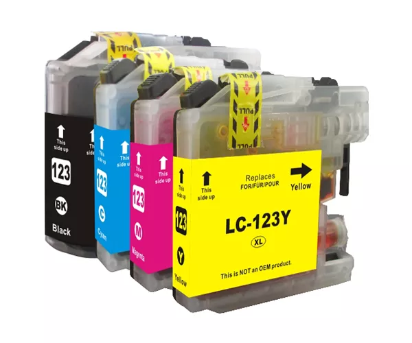 Tinta gen&eacute;rica para BROTHER LC121 / LC123 Cian