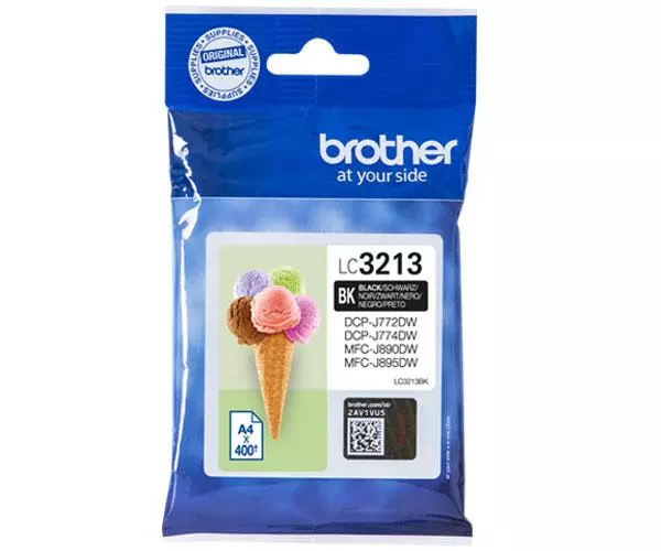 Tinta Original Brother LC3213 Negro 400 Pag.