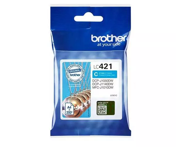Tinta Original Brother LC421 Cian