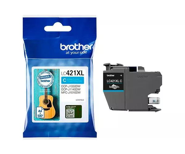 Tinta Original Brother LC421 XL Cian