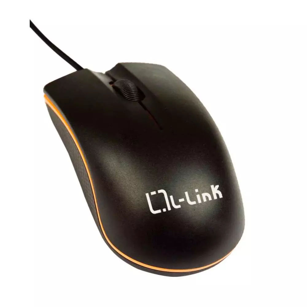 Raton &oacute;ptico Usb L-Link  Negro / 1.200 Dpi / Ambidiestro / LL-2081