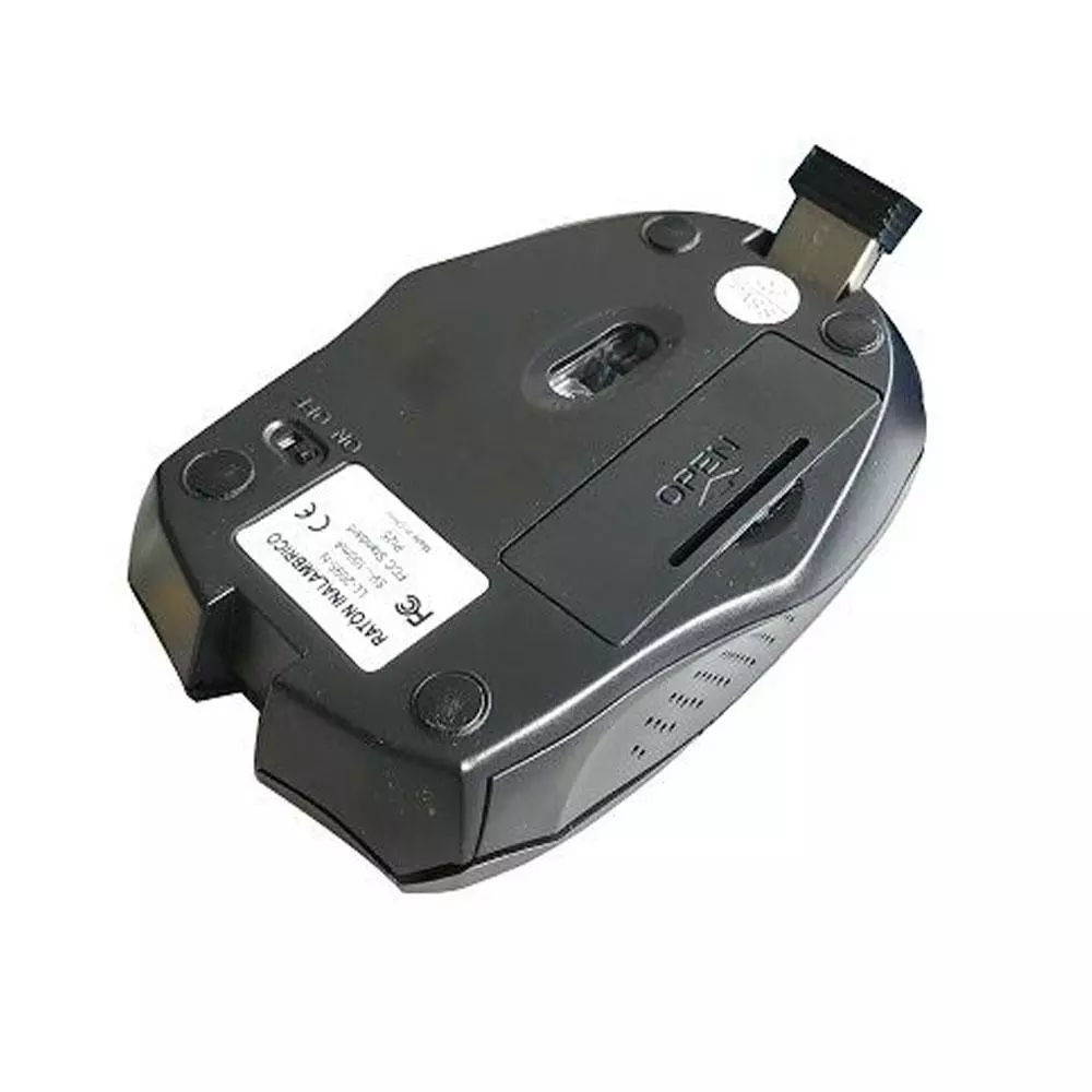 Raton inal&aacute;mbrico L-Link LL-2095-N / 1600 Dpi / Ergonomico / Ambidiestro / Negro