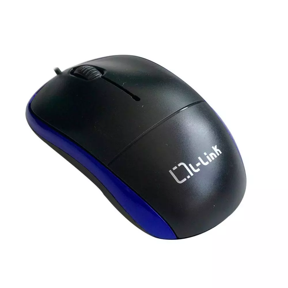 Raton &oacute;ptico Usb L-Link  Negro-Azul / 1.200 Dpi / Ambidiestro / LL-2080-A
