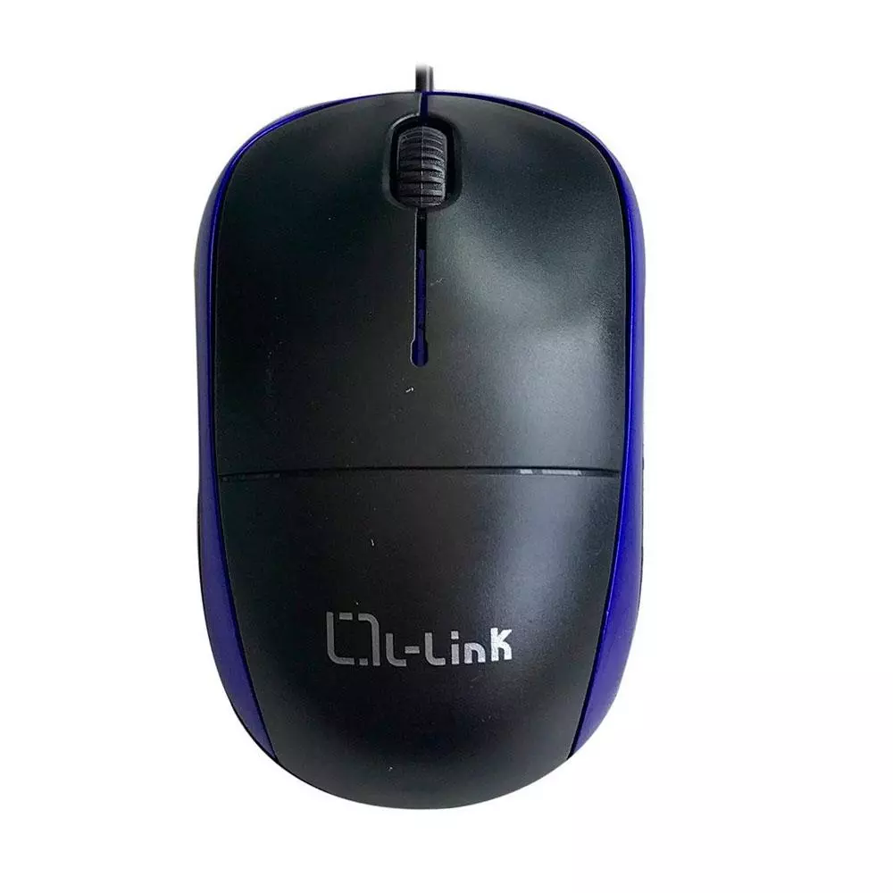 Raton &oacute;ptico Usb L-Link  Negro-Azul / 1.200 Dpi / Ambidiestro / LL-2080-A