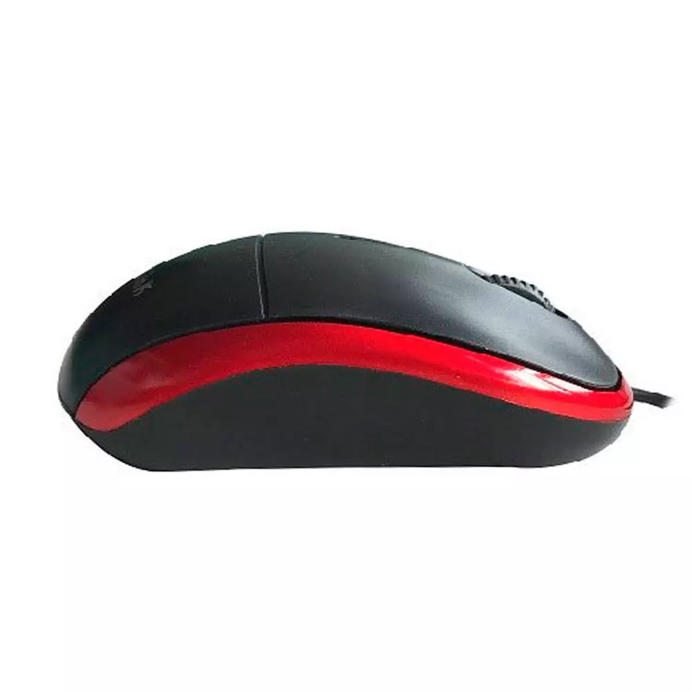 Raton &oacute;ptico Usb L-Link  Negro-Rojo / 1.200 Dpi / Ambidiestro / LL-2080-R