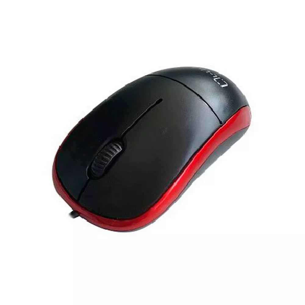 Raton &oacute;ptico Usb L-Link  Negro-Rojo / 1.200 Dpi / Ambidiestro / LL-2080-R