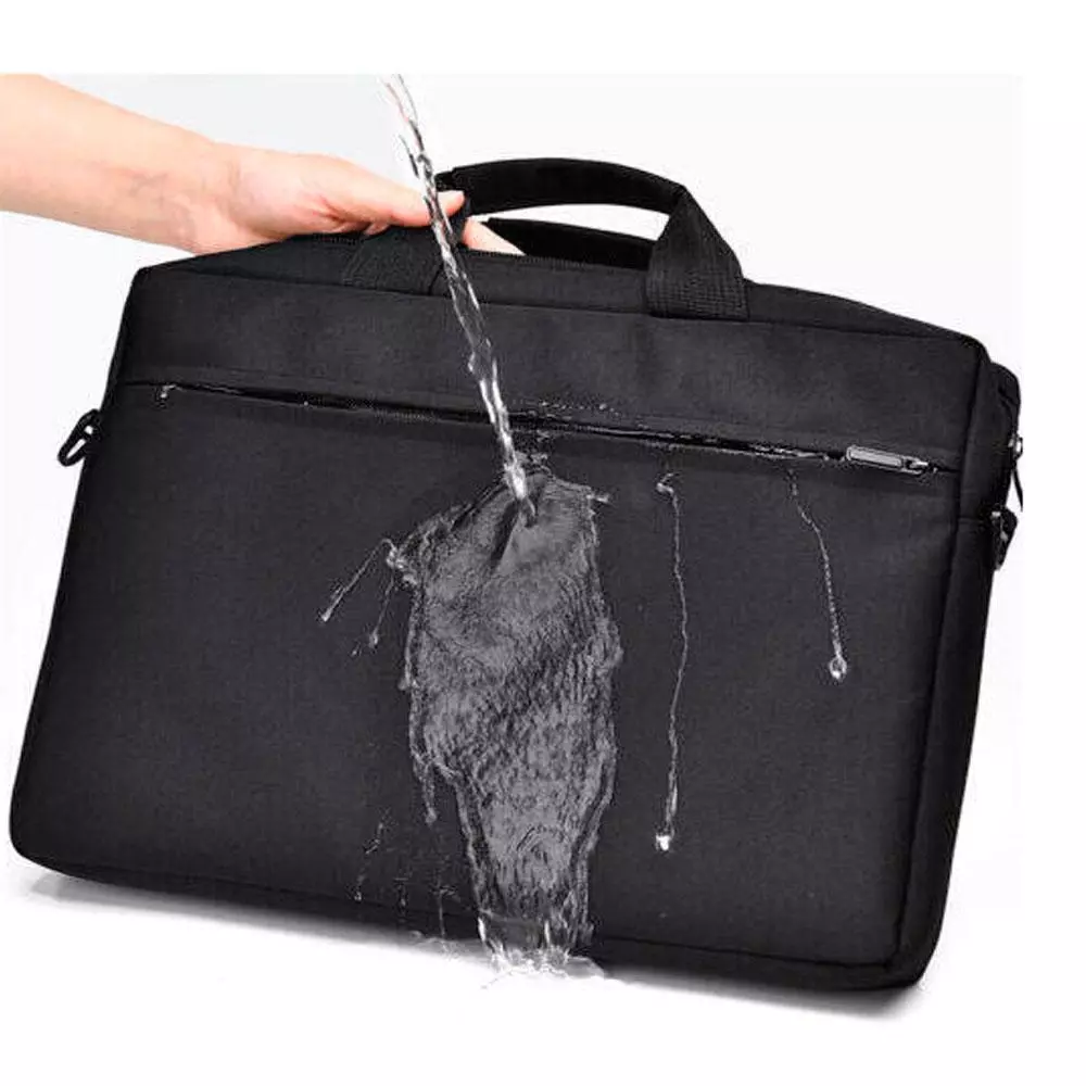 Maletin portatil L-Link Hasta 14" / Bolsillo frontal / Impermeable / Negro / LL-B036-14